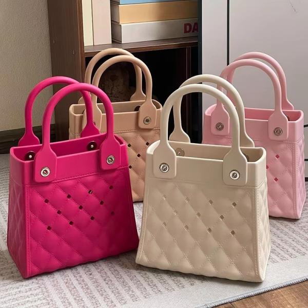 Customized Size Waterproof Jelly Silicone Beach Bag Lady's Purse for Women's