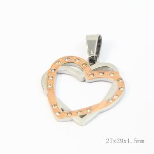 Wholesale Fashion Ladies Women Girls Stainless Steel Loving Heart Shapped Necklace Pendant LPH236-2 from china suppliers