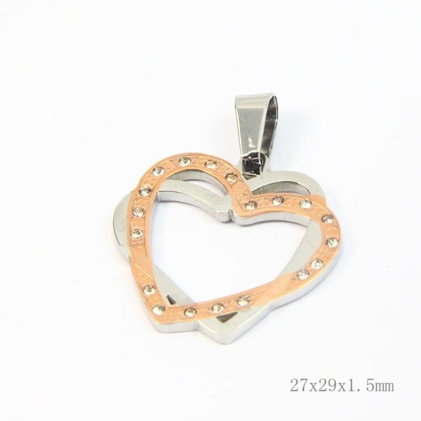 Fashion Ladies Women Girls Stainless Steel Loving Heart Shapped Necklace Pendant