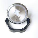 Round Stainless Steel 32.5mm DC24V Braille Push Button Press Floor Button For