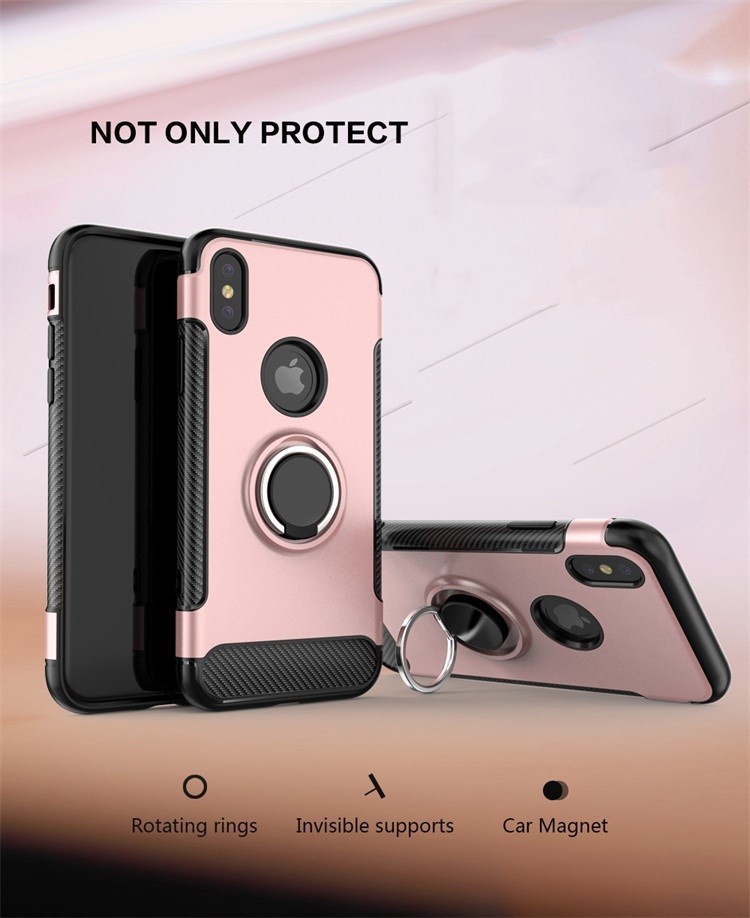 Ring Magnetic Armor 2 in 1 PC+TPU bracket shatter-resistant Case For Xiaomi F1 Max3 A2 Mi5x S2 Mi8 Exploror MIX2S Cover