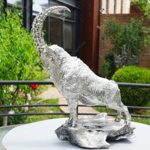 Wholesale Contemporary Metal Garden Sculptures , Metal Goat Statue For Outdoor Decoration from china suppliers
