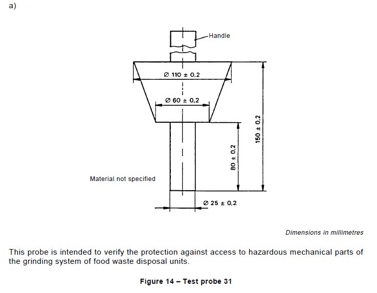 IEC61032 Food Waste Tester Probe 31 Figure 14