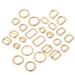 Square Antioxidant Metal D Rings Gold Tearproof Rustproof For Luggage Belts