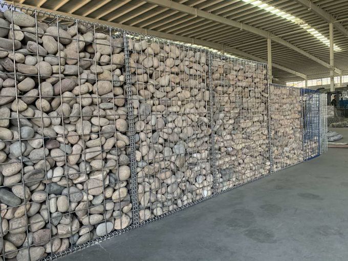 2x0.2x2m Galvanized 6mm Dia Welded Mesh Gabion Fence Wall