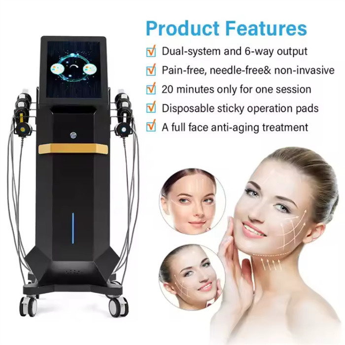 Vertical Facial Massager 6 Handles RET FACE EMS Muscle Stimulator Machine