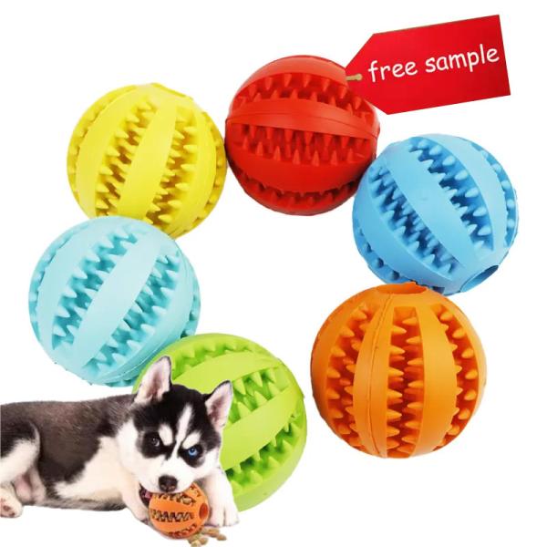 Rubber TPR 5cm Interactive Dog Ball Toys Indestructible Dog Ball Blue Orange