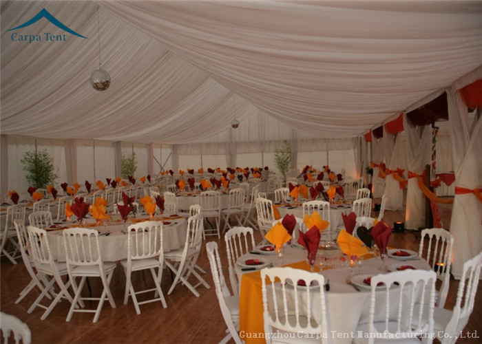 PVC Fabric Outdoor Party Tents Fire Resistant Tents With White Linings