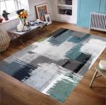 Simple Rectangle Polyester Fiber Living Room Floor Carpet Special Style