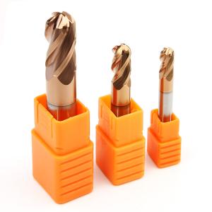 Wholesale HRC55 R4 Solid Carbide Ball Nose End Mills Round Milling Cutters from china suppliers