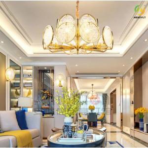 Wholesale E14 Luxury Crystal Candle Chandelier Postmodern Water Ripple Living Room from china suppliers