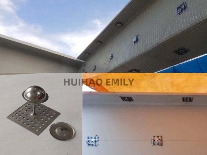 SS Perforated Base Insulation Anchor Pins, Insulation Hangers With Dome Caps