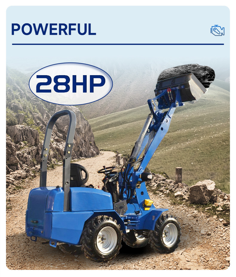 12v Multi Functions Small Payloader With Min. Turning Radius Over Tyres 2257mm