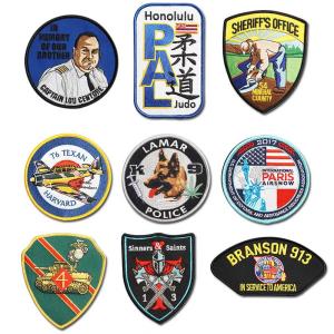 Wholesale Military Navy Iron On Patches , Embroidered Merrowed Sew On Badges For Clothes from china suppliers