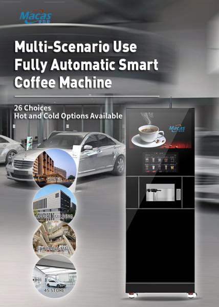 Professional Shopping Mall Self Service Commercial Coffee Machines Coin Bill