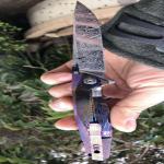 Luxury punched Foldable Tactical Hunting Knife Damascus Knife Set