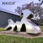 Large outdoor garden geometric metal art forging shaped stainless steel