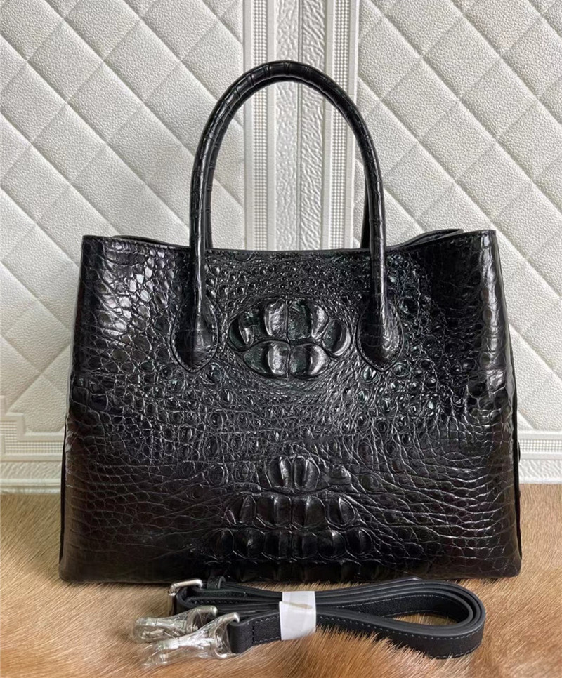 Exotic Crocodile Skin Women Totes Purse Authentic Alligator Leather Lady Large Shoulder Bag Female Working Handbag