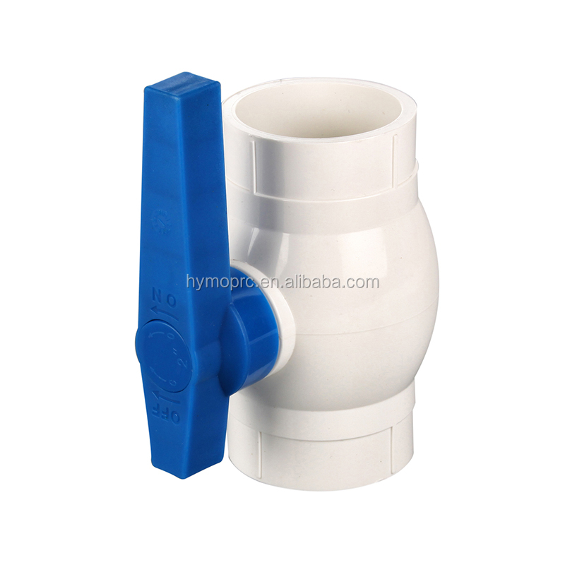 Moulding Processing Service ASTM/DIN Standard 1/2 Inch PVC Ball Valve with Yellow Handle