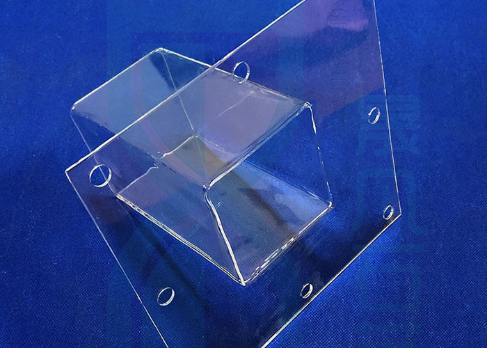 Customized Clear Quartz Glass Tube Reactor With Belt Grinding Mouth