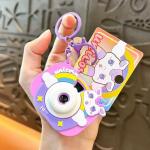 Cartoon Plastic Mini Toy Camera Keychain Promotion Gifts Custom Flashlight