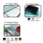 White Painted Tempered Glass Dining Table 2.2 Meter Stainless Base