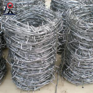 Wholesale Double Twisted Hot Dipped Galvanized Steel Barbed Iron Wire Fence For Farm from china suppliers