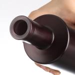 Matte Black Transparent Glass Wine Bottle with Screw Top 200ml 375ml 500ml 750ml