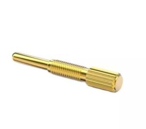 Wholesale 10mm Brass Gold Plated Threaded POGO Pins Fixtures C2700 from china suppliers