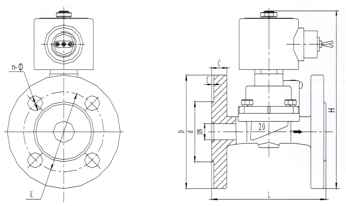 1.5'' 2'' 3'' Flanged Stainless Steel Steam Solenoid Valve Normally Open