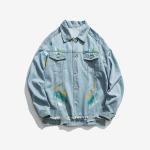 OEM Custom Logo Label Long Sleeve Jacket Denim Clothing Manufacturer Low MOQ