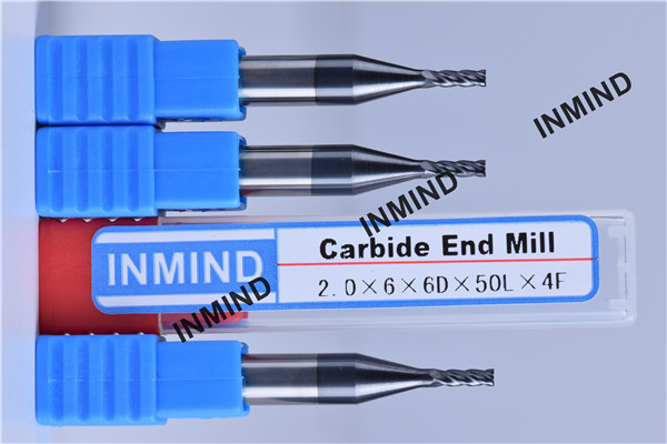 6mm Shank , 2*6*6D*50L*4F , AlTiN Coating Square carbide cutting bit 4 Flute , Milling tools , Fixed Shank