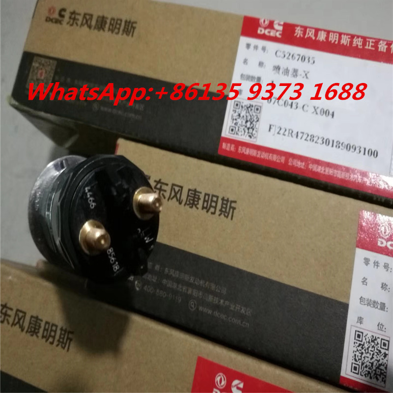 Genuine Cummins Isde4.5 Engine Fuel Injector 0445120329 5267035