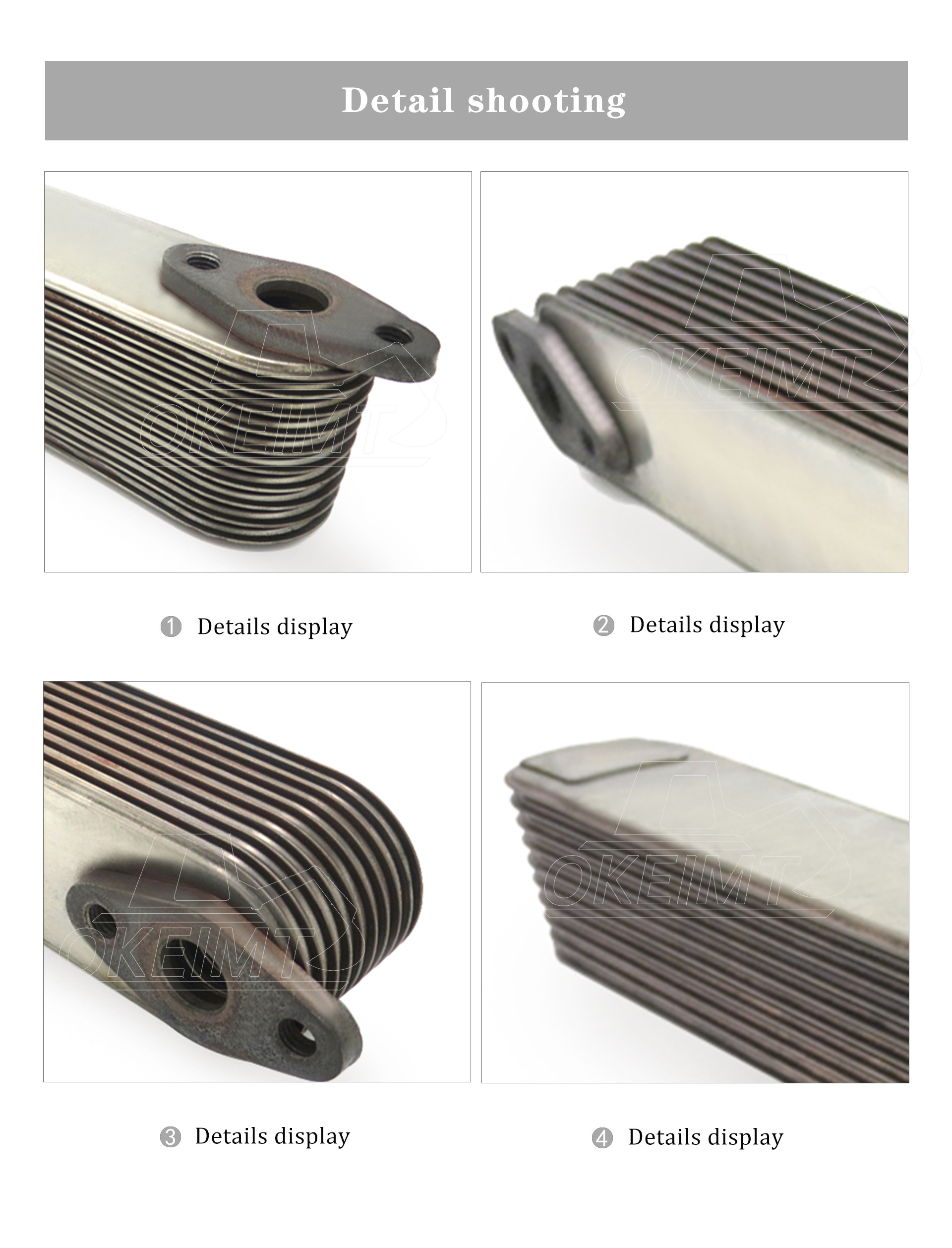 600-651-1161 Oil Cooler Core For S6D155-10P Komatsu Engine