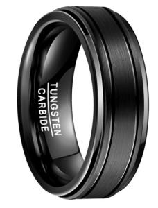 Wholesale Black Wheel Shape Men's Wedding Ring Gold Tungsten Carbide Tungsten Steel Ring from china suppliers