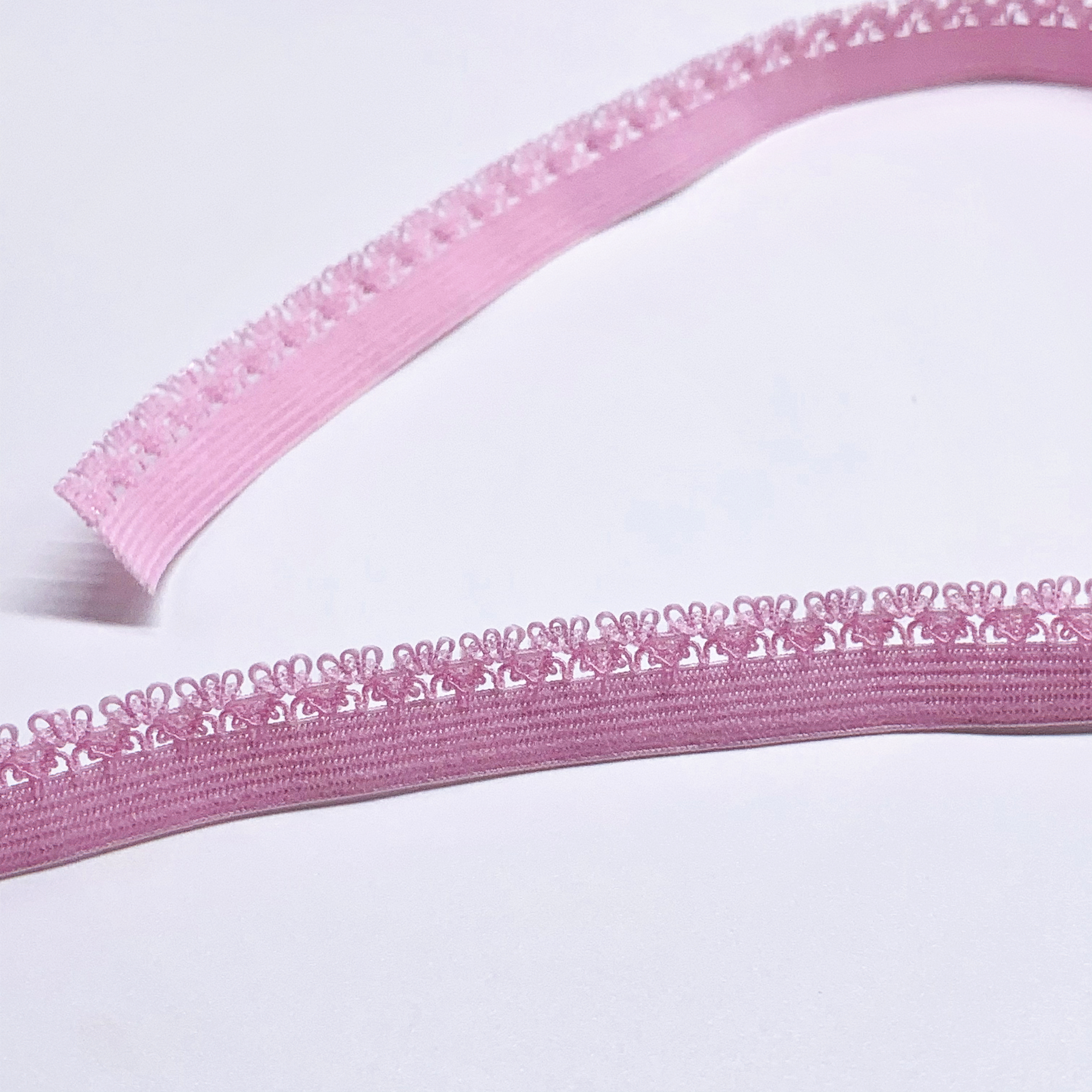 Customized Knitted Picot Edges Elastic Band Nylon Polyester Strap Webbing