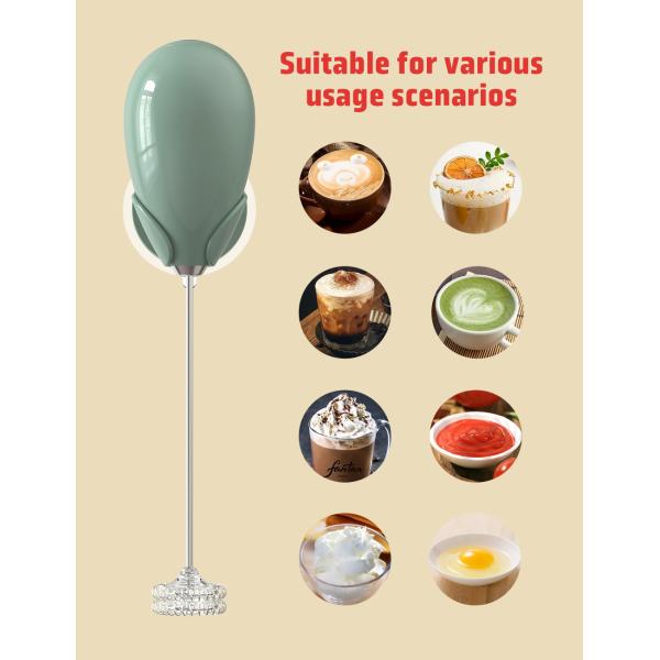 304 Stainless Steel Milk Frother Machine Powerful Electric Handheld Frother