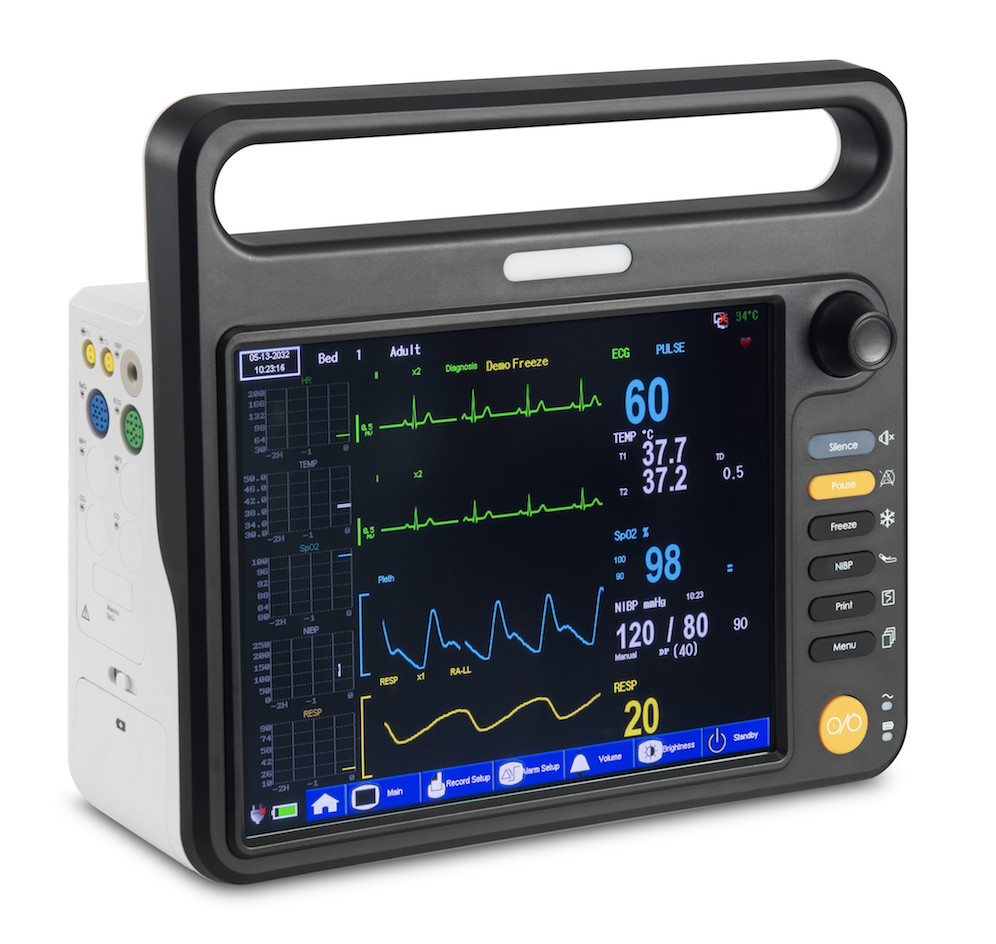 Vital Signs ICU Cardiac Monitor , Patient Monitoring Equipment With 12.1 Inch Screen