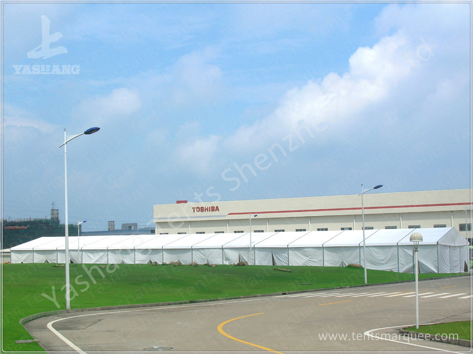 Light Weight White Factory Temporary Outdoor Warehouse Tents, 15x70M Industrial Canopy Tent