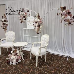 Wholesale Hot sale White metal arch wedding Backdrop For Wedding Decoration stage Party from china suppliers