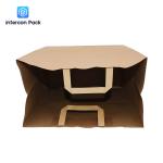 Brown Kraft Paper Shopping Bags Matt Varnish Offset Printing