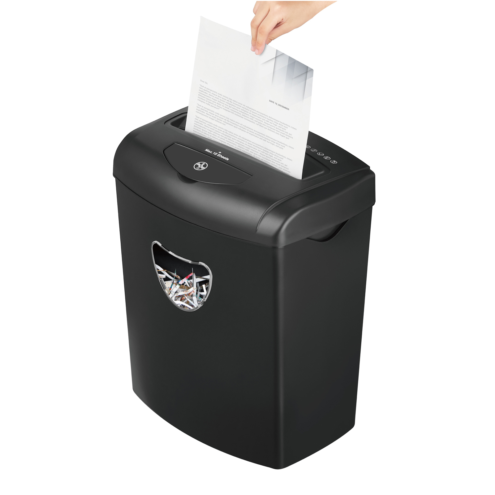 CD218P Cross Cut Paper Shredder Machine For Home Office With 21L Basket Bin 10 Sheets A4 Shredding Cd Card