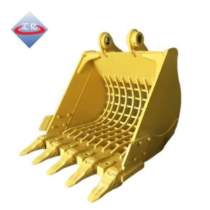 China Wearable 0.1m3 Mini Excavator Skeleton Bucket Excavator Sieve Bucket 52 HRC Steel on sale