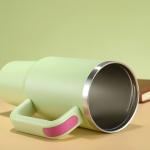 40oz Double Wall Stainless Steel Stan Car Metal Travel Coffee Mug Tumbler with