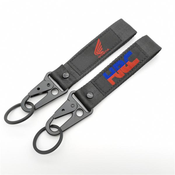 Vibrant Motorbike Keychain Strap - YAMAHA Custom Badge & Anti-Slip Metal Hook -
