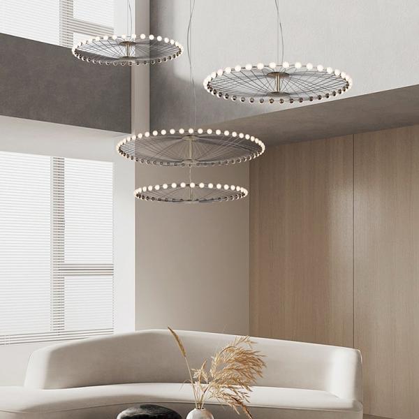 Duplex Building Ferris Wheel Large Chandelier Creative Industrial Ring Pendant