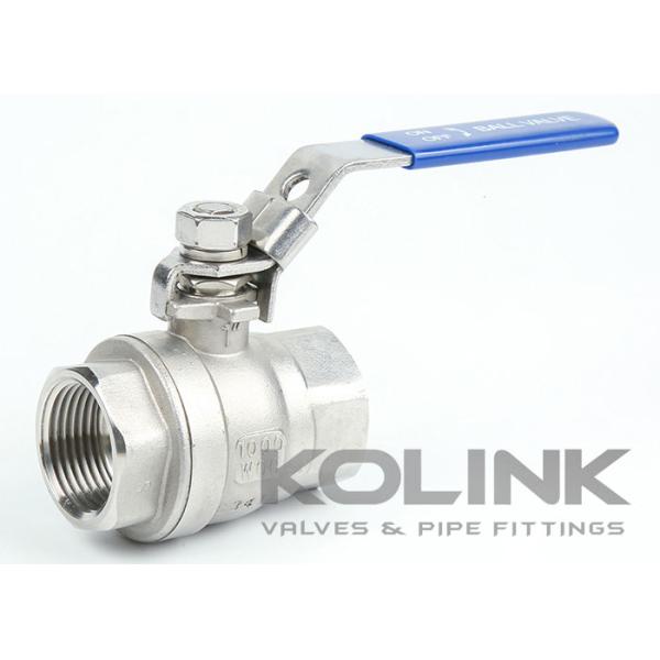 2-Piece Stainless Steel Ball Valve BSPT NPT 1000PSI Full Bore