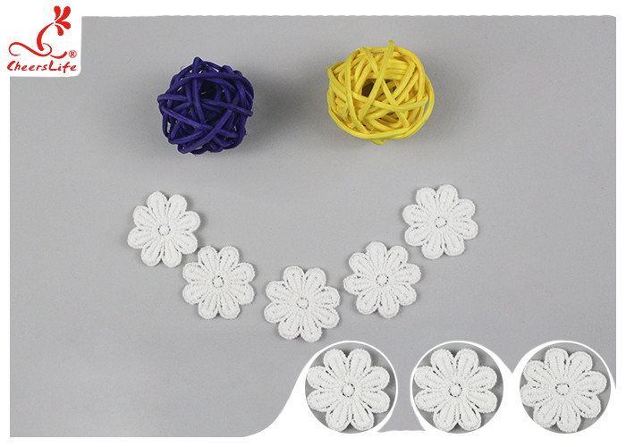 Original Cotton Small Flower Lace Collar Applique With DTM Dyeing