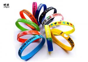 Wholesale Variety Color Silicone Custom Wrist Bracelets Rubber Message Bracelets OEM from china suppliers