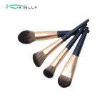 Nylon Hair 10PCS Makeup Brush Travel Set Optional Black Gold Color